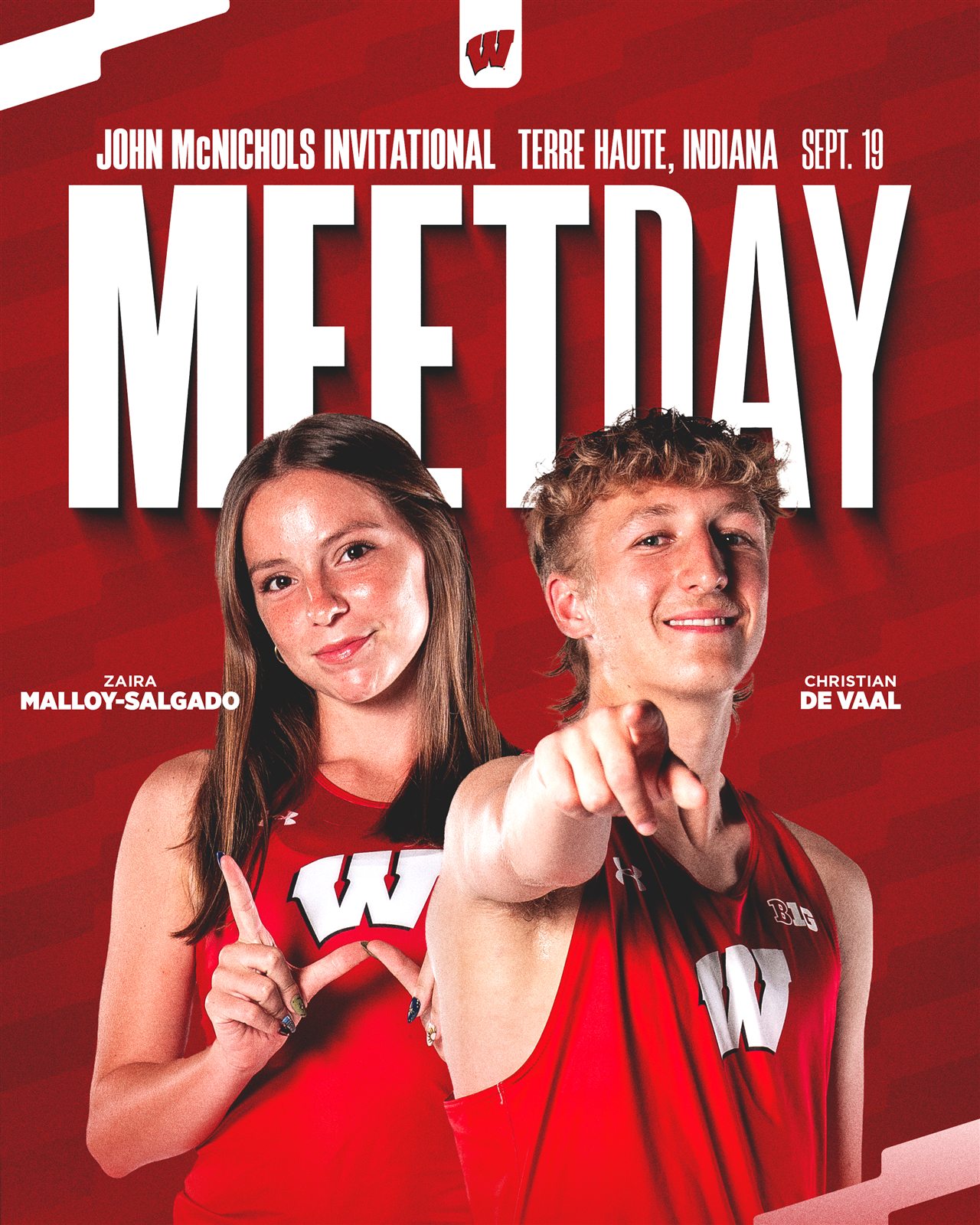 Wisconsin Cross-Country meet-day feed graphic