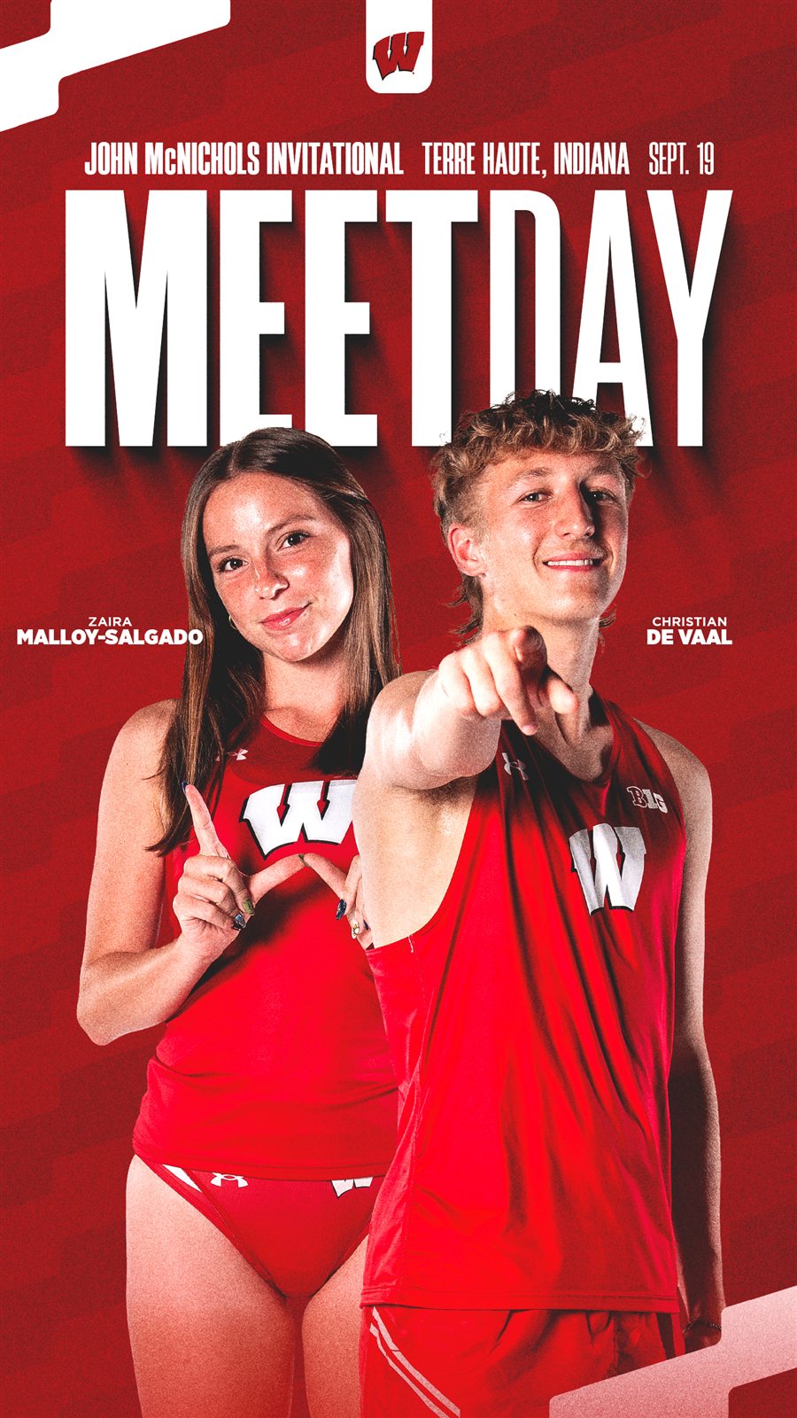 Wisconsin Cross-Country meet-day story graphic