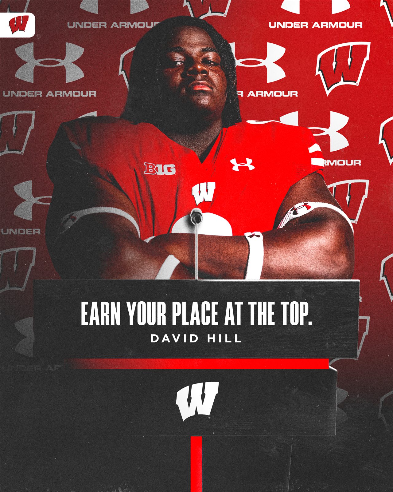 Wisconsin Football player spotlight for David Hill