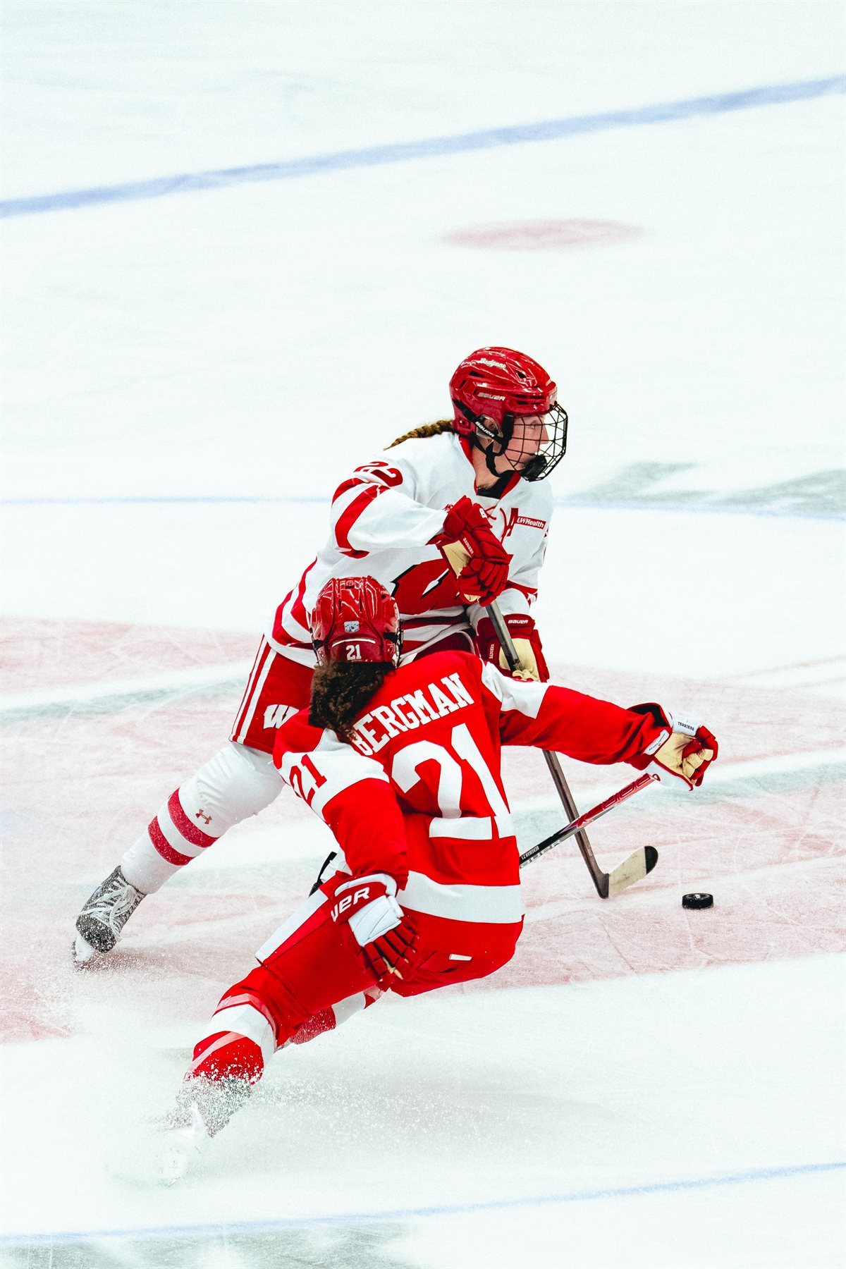 Laney Potter defending against a Boston University player