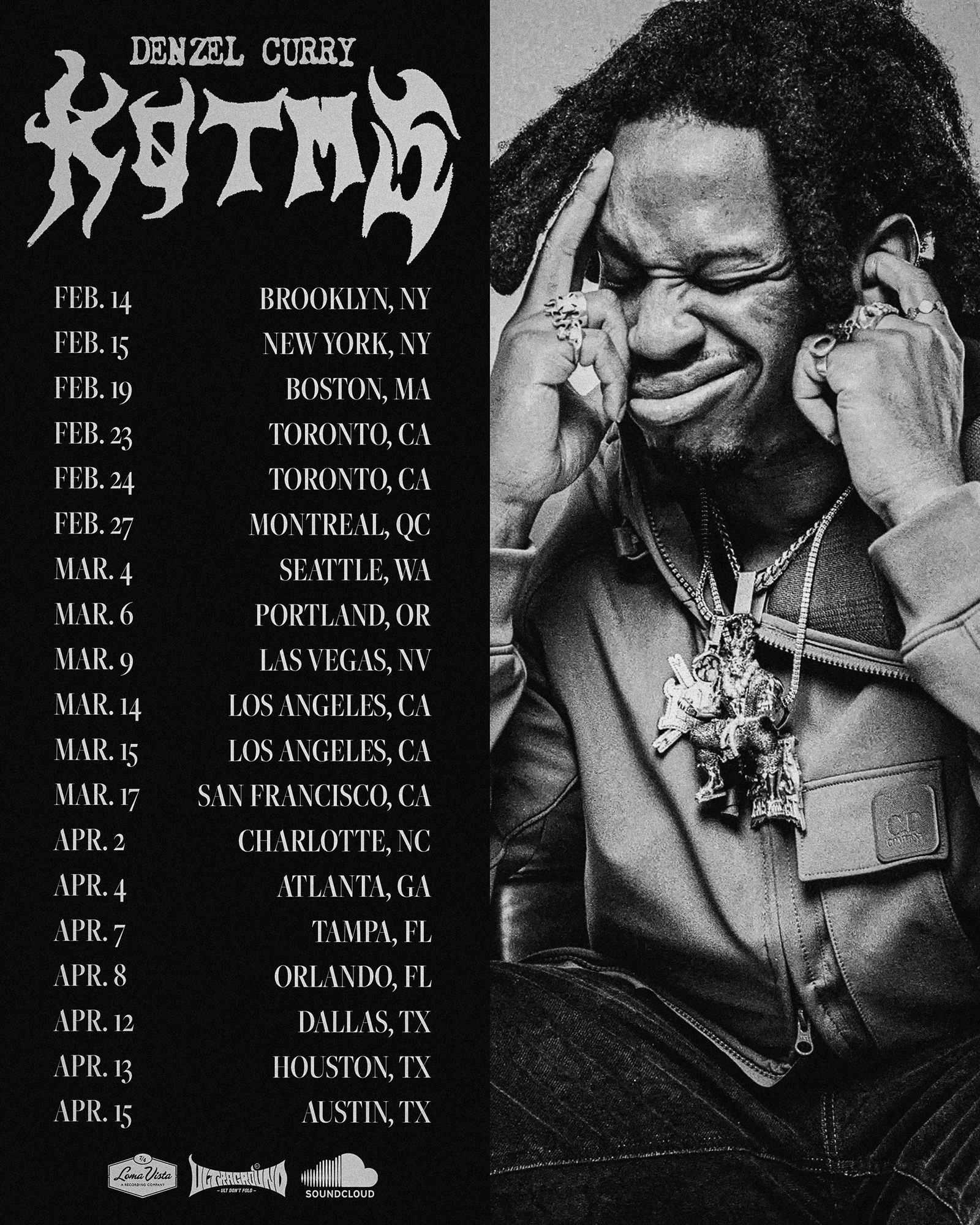 Denzel Curry school poster design, first version
