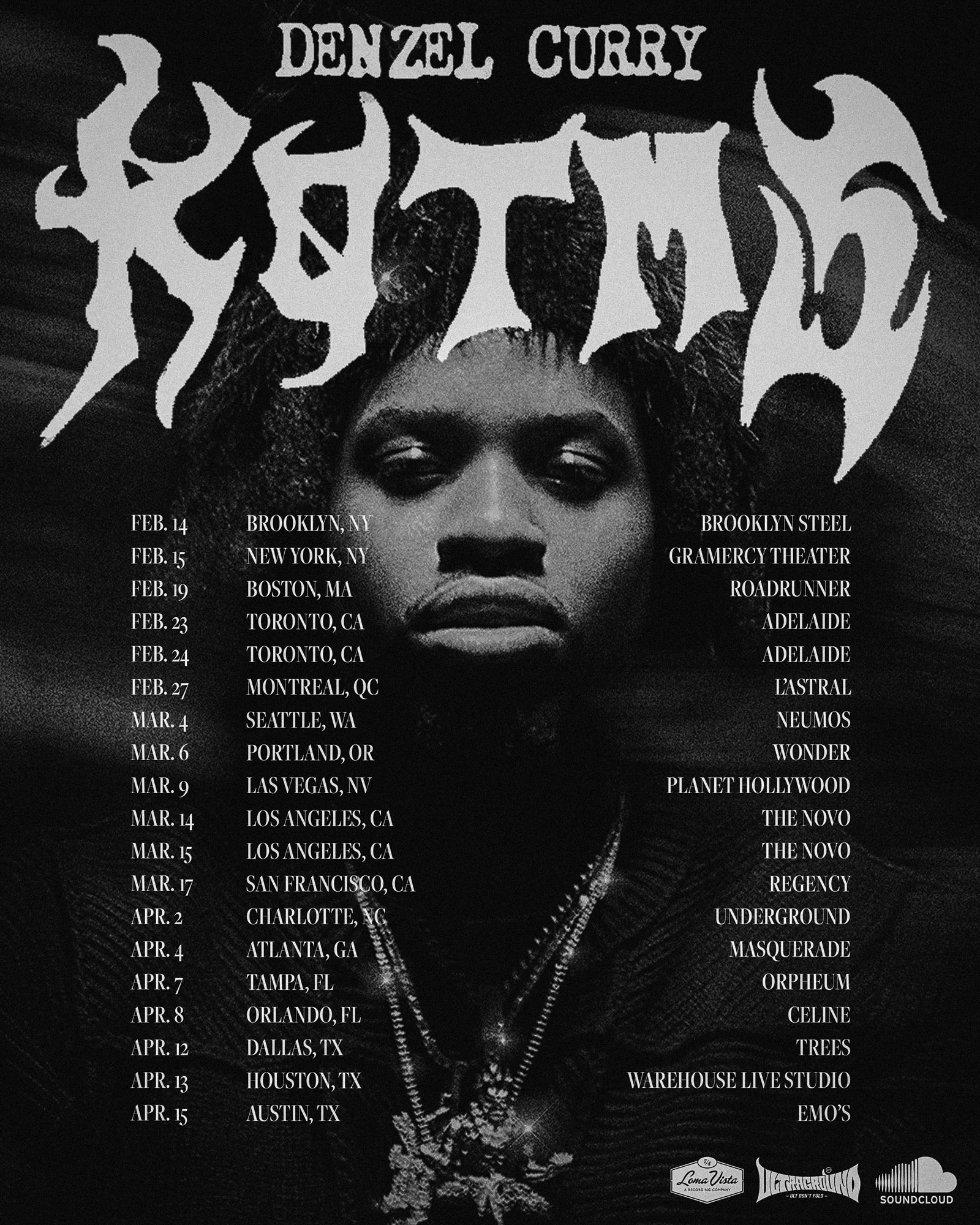 Denzel Curry school poster design, second version