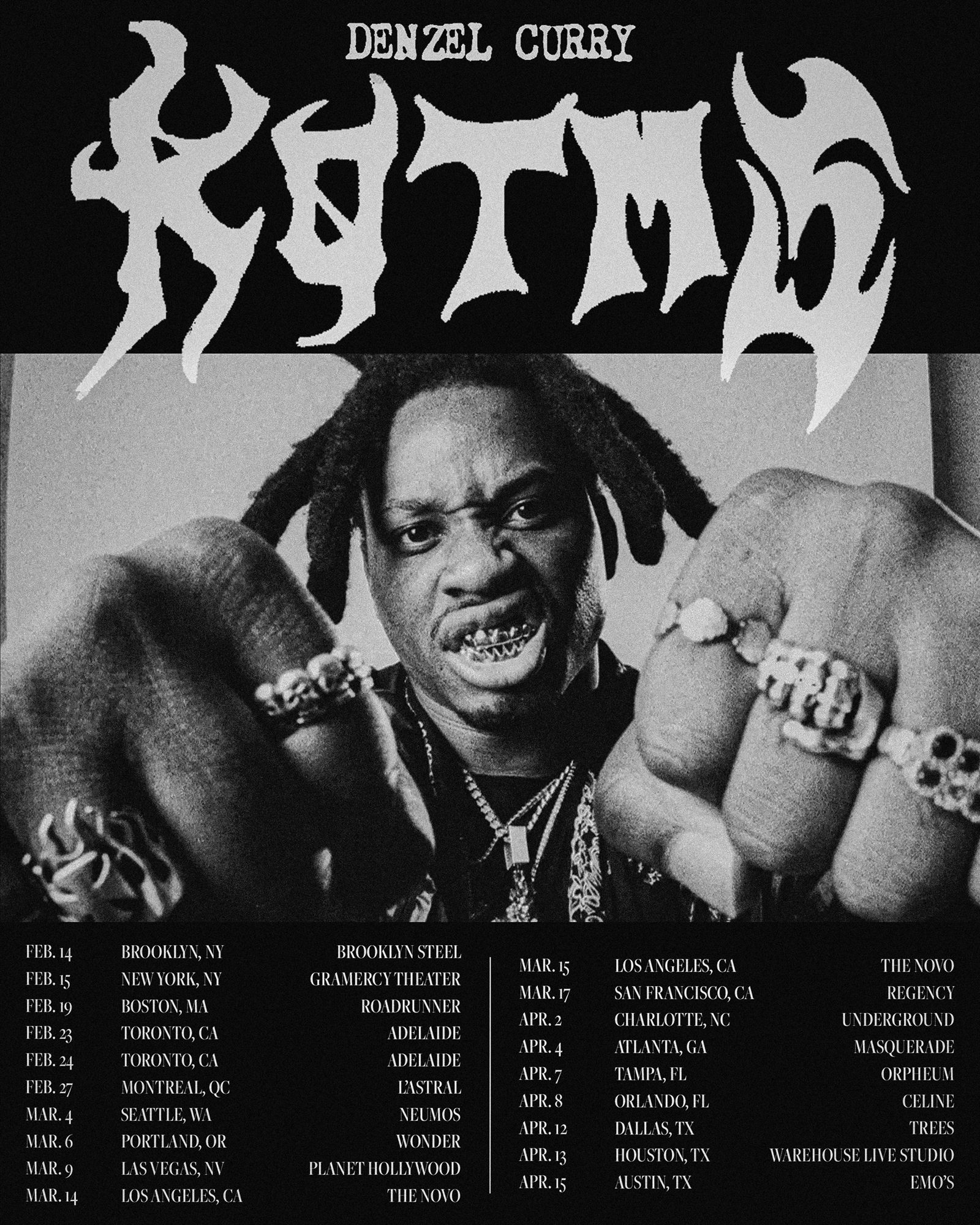 Denzel Curry school poster design, third version