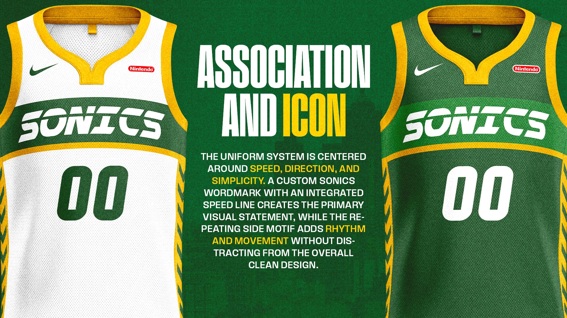 Home and away SuperSonics jersey concepts