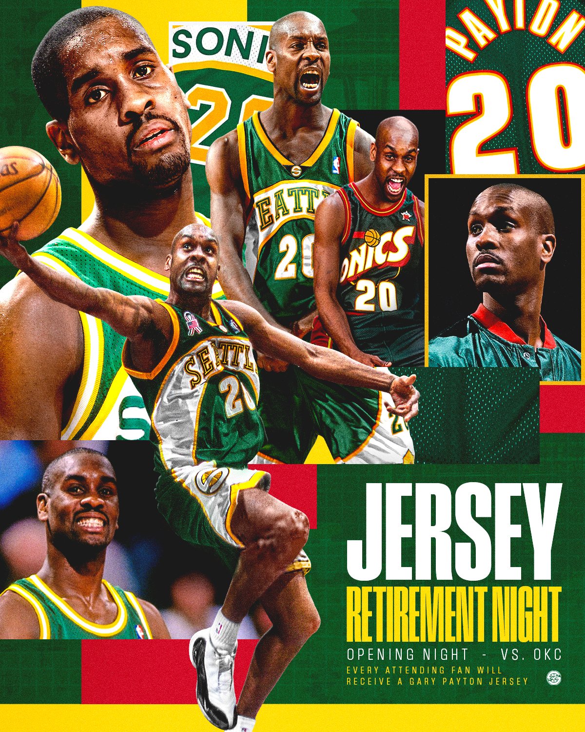 SuperSonics jersey retirement announcement graphic
