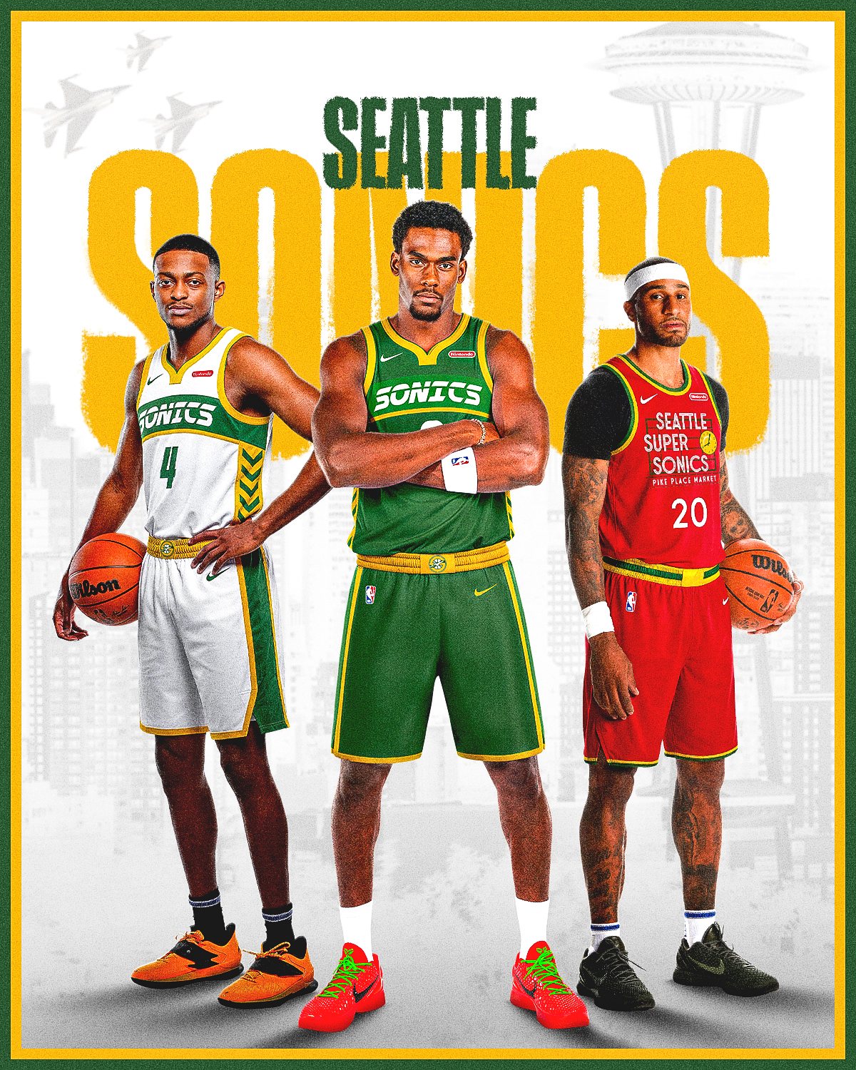 SuperSonics jersey reveal graphic for the Detroit matchup