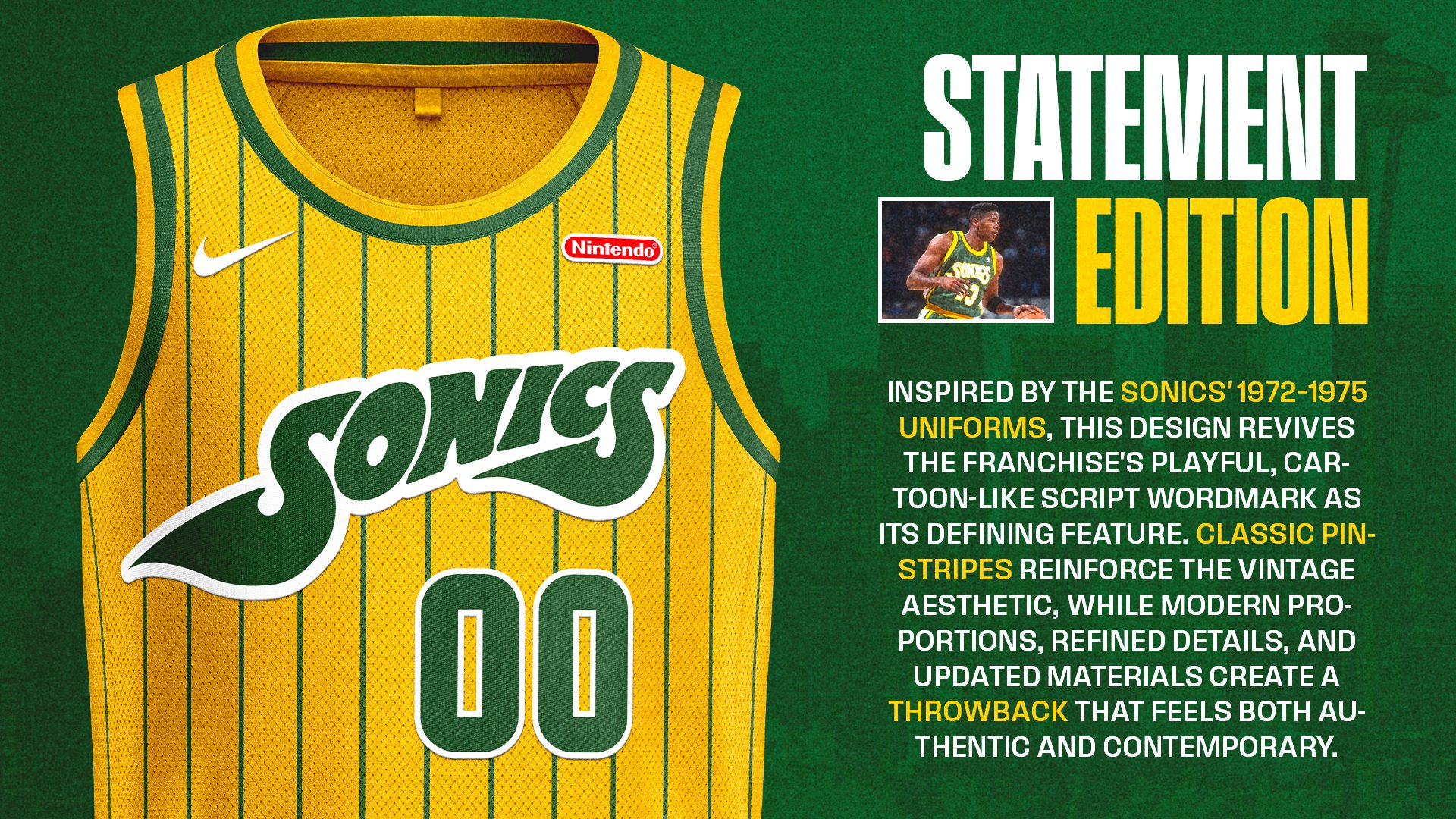 Statement uniform concept inspired by the team’s 1970s-era visual history